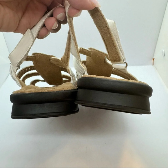 Dr Scholls Woman Sandals Size 6W White Leather Straps Gel Cushion - Picture 7 of 9